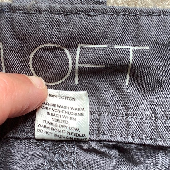 Loft Dark Grey Skirt With Pockets Size 8 Petite - Picture 5 of 6